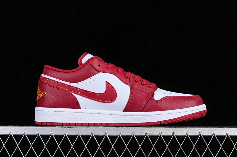 All categories Air Jordan Jordan series basketball shoes Air Jordan 1 Low G version pure original Air Jordan 1 Low AJ1 Joe 1 new white and red low-end basketball shoes 553558-607